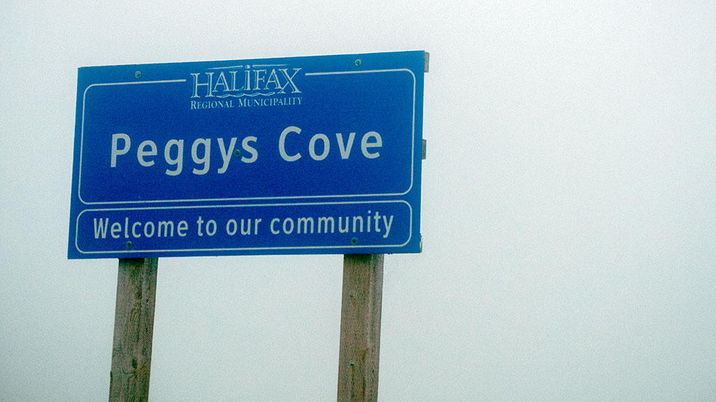Peggy's Cove road sign