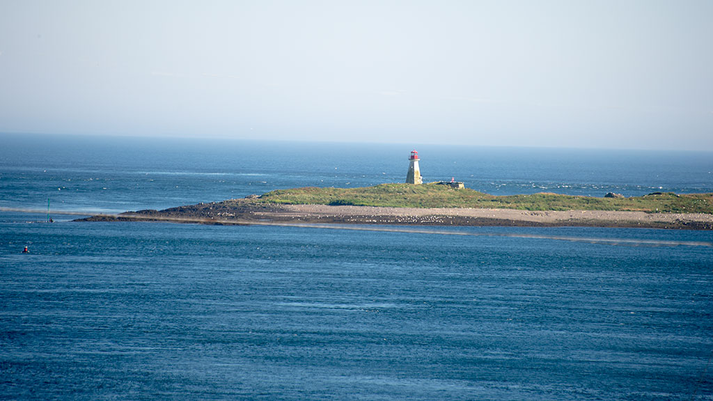 Peter's Island, as seen from Brier Island Lodge restaurant